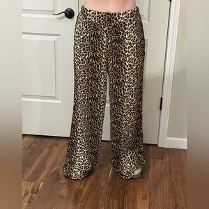 Cheetah print pants.